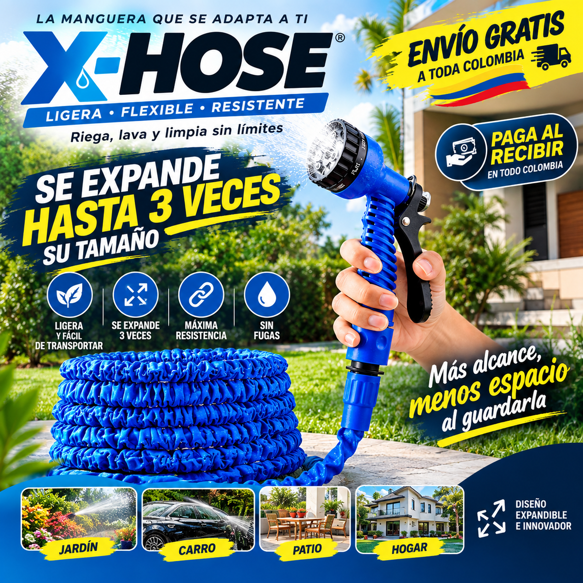 X - Hose: Manguera flexible, ligera y súper resistente